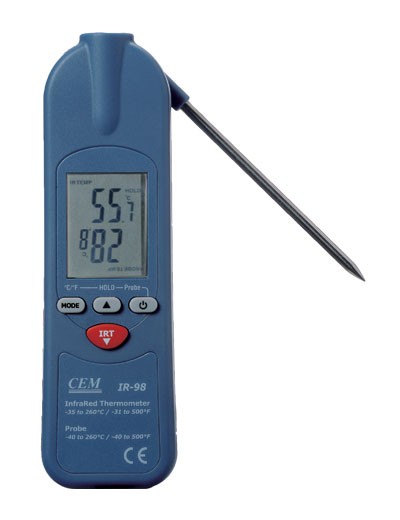 CEM IR-98/99袖珍型可折叠多合一测温仪|可折叠温度计