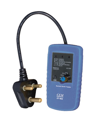 CEM DT-903插座相序及接地漏电流检测仪