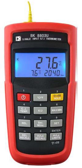 贝克莱斯BK8803B K/J型单组输入温度计|BK8803B温度测量仪